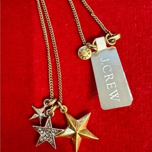 J. Crew triple star charm necklace.
